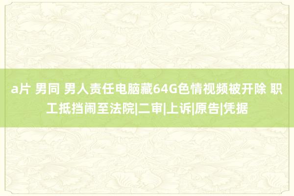 a片 男同 男人责任电脑藏64G色情视频被开除 职工抵挡闹至法院|二审|上诉|原告|凭据